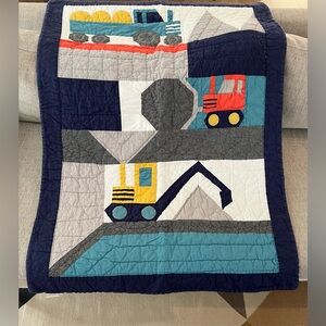 Pottery Barn Kids Jax Construction Toddler Quilt